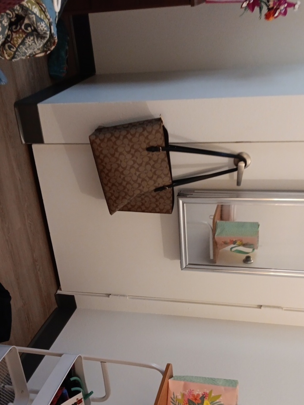 Classic Brown Signature Tote Bag with Black Straps